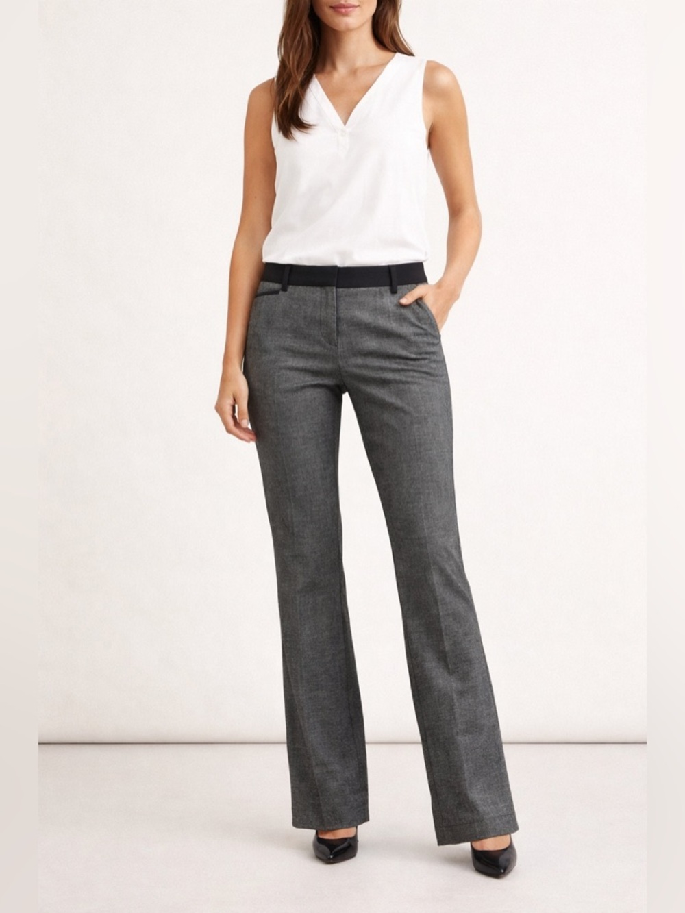 Express Columnist Grey Dress Pants Size 8 Y2K Style Women’s